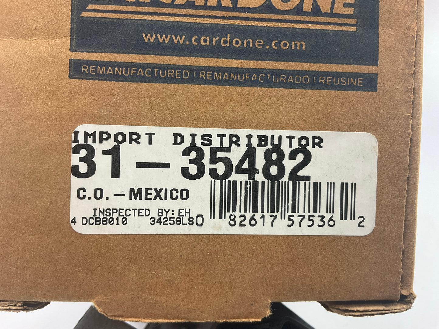 REMAN. Cardone 31-35482 Distributor 1992-1993 Mazda MX-3, 1993-94 323 1.6L SOHC
