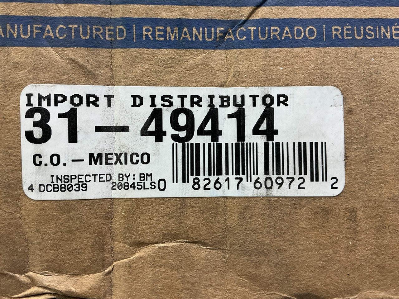 REMAN. Cardone 31-49414 Distributor 95 Summit 95-96 Mirage 95 Colt 1.5L I4 SOHC