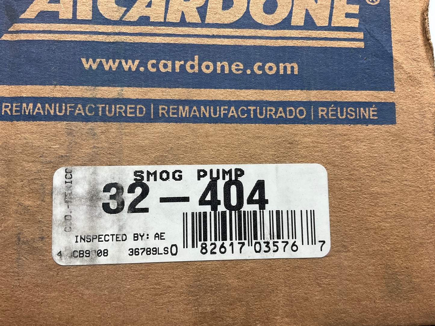 REMAN. Cardone 32-404 Secondary Air Injection Smog Air Pump 1979-1987 Ford 2.3L