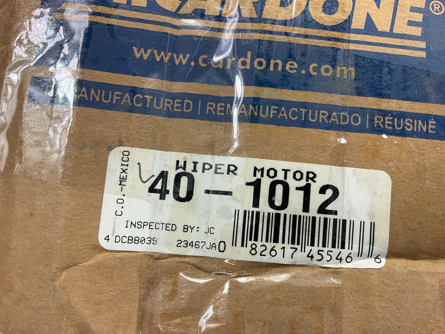 REMAN. Cardone 40-1012 Windshield Wiper Motor