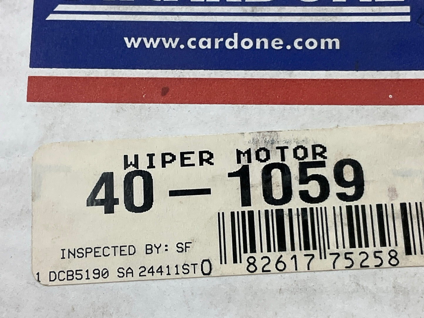 REMAN. Cardone 40-1059 Windshield Wiper Motor