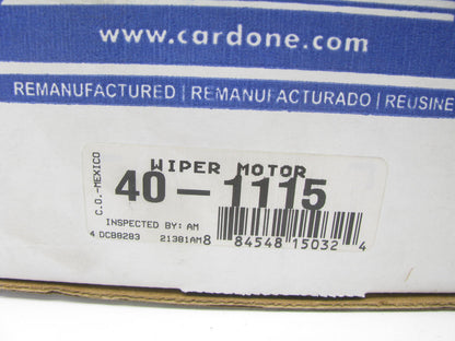 REMAN Cardone 40-1115 REAR Back Glass Wiper Motor - 00-03 Yukon, Tahoe, Suburban