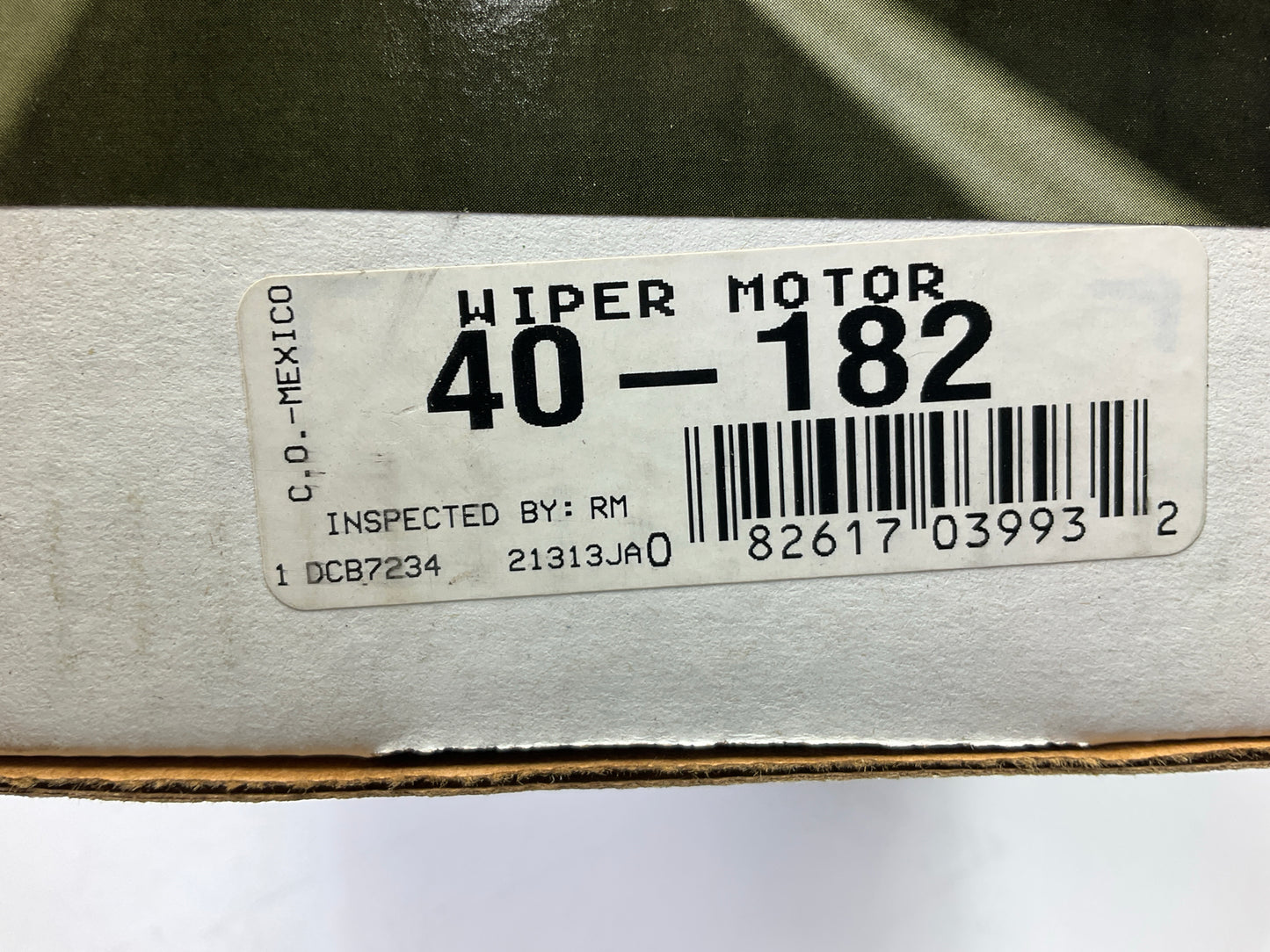 REMAN. Cardone 40-182 Windshield Wiper Motor