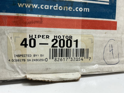 REMAN. Cardone 40-2001 Windshield Wiper Motor - 1987-1995 Ford Taurus, 1 PLUG