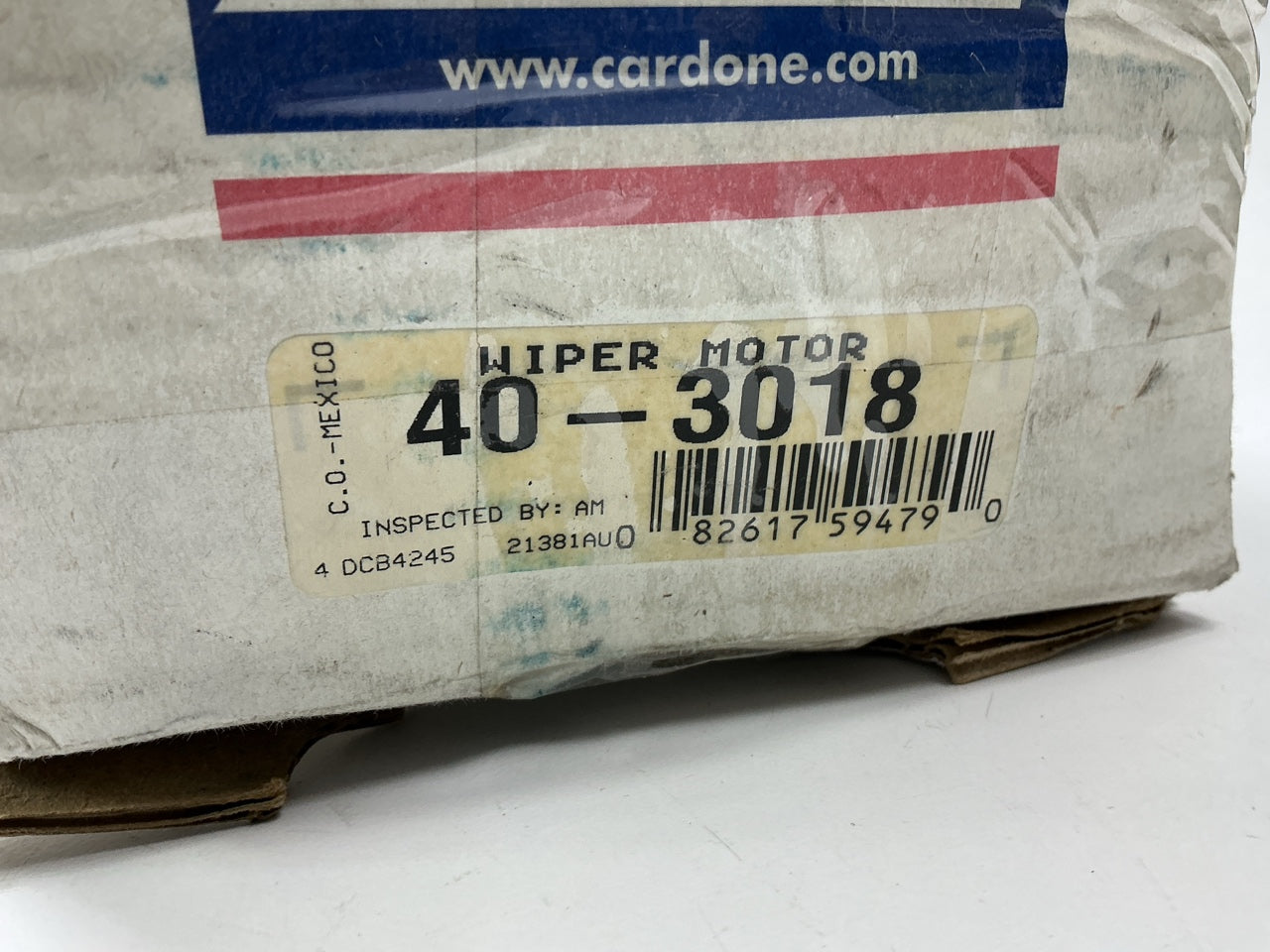 REMAN. Cardone 40-3018 Rear Back Glass Wiper Motor On Rear Liftgate