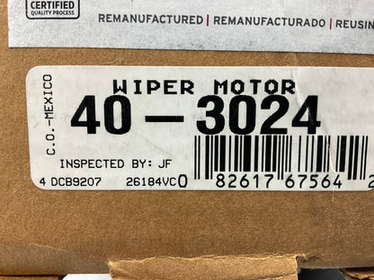 REMAN. Cardone 40-3024 Front Windshield Wiper Motor