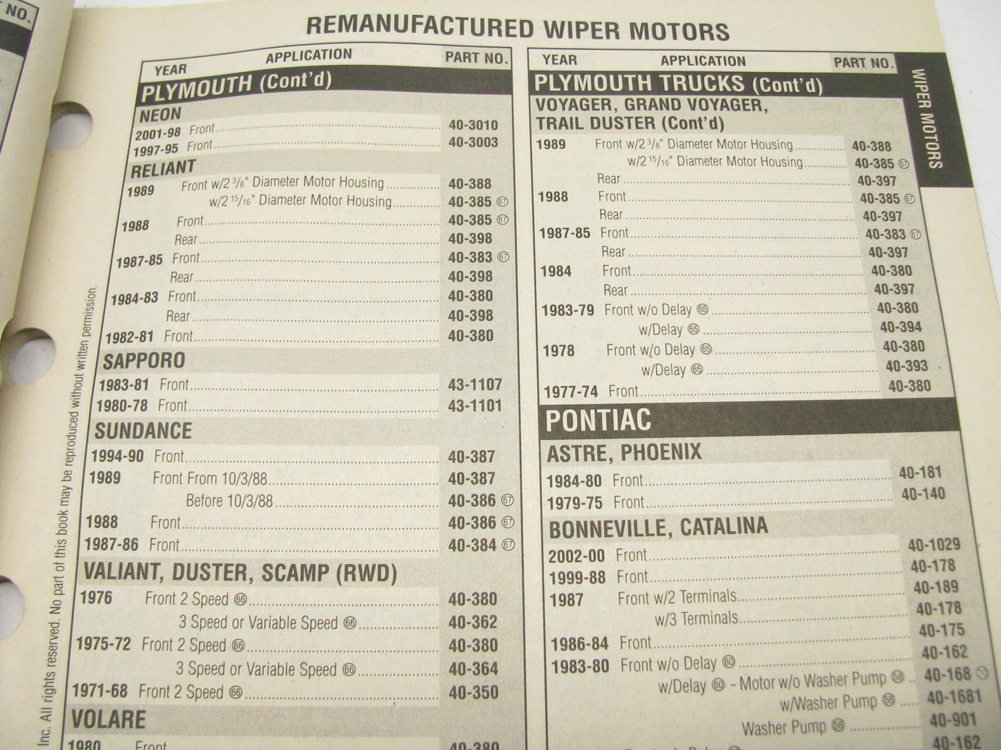 Cardone 4003-EM Remanufactured Electrical Motors Catalog - 2003, 104 Pages