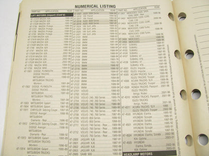 Cardone 4003-EM Remanufactured Electrical Motors Catalog - 2003, 104 Pages