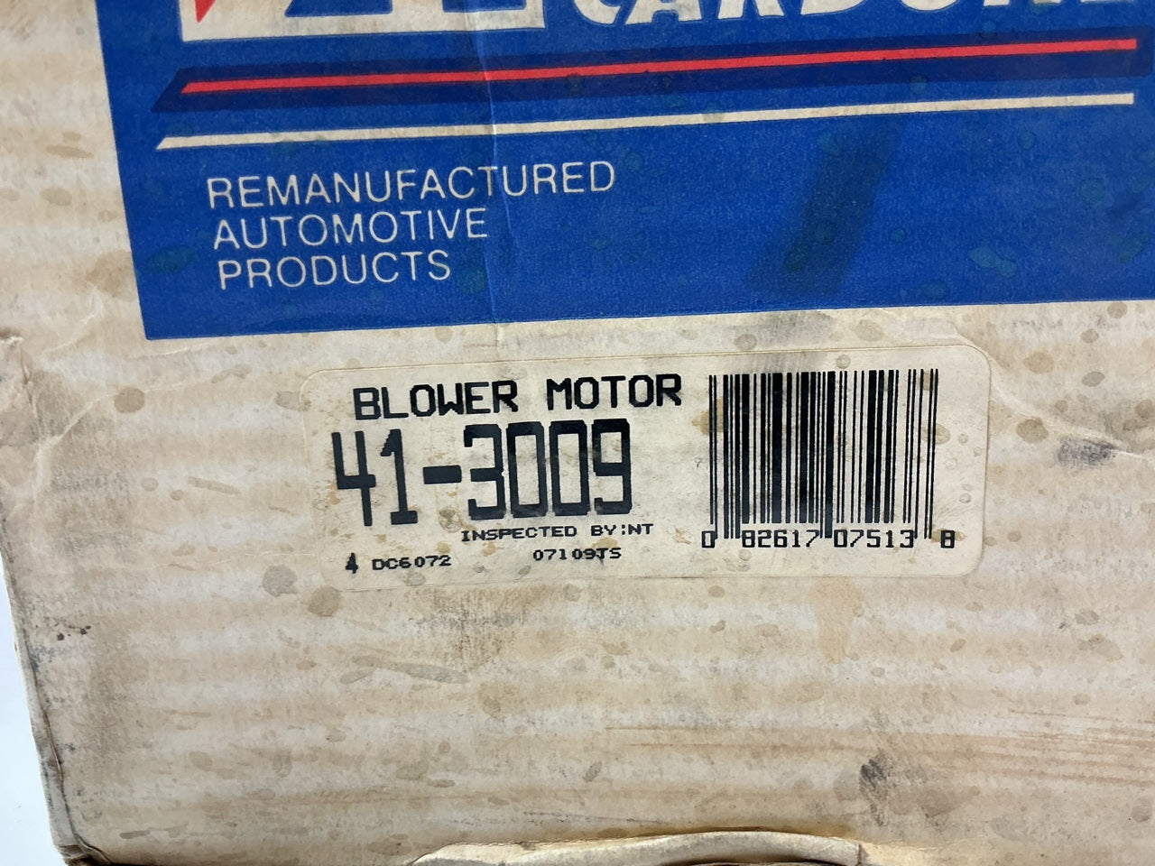REMAN. Cardone 41-3009 Blower Motor 35587, 937709, 010204, 15836, 100374