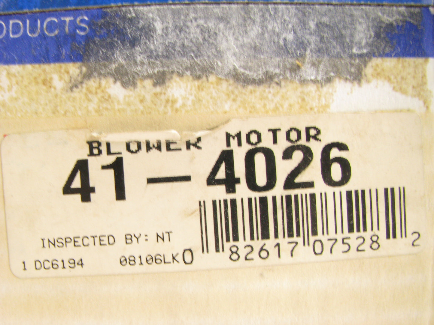 REMAN. Cardone 41-4026 HVAC Blower Motor W/O Wheel