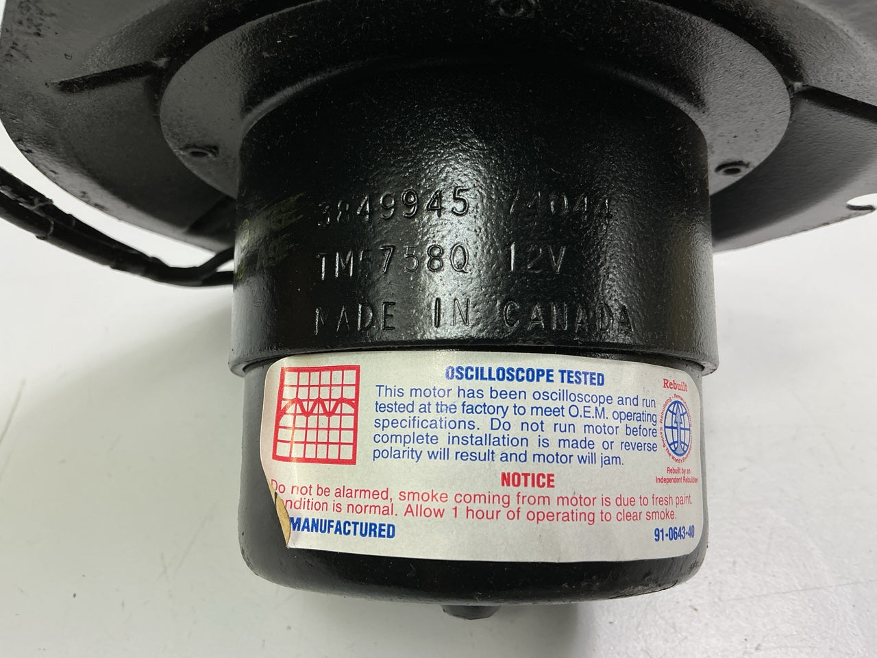 Cardone 41-5034 Blower Motor 35553, 35508, 2311456