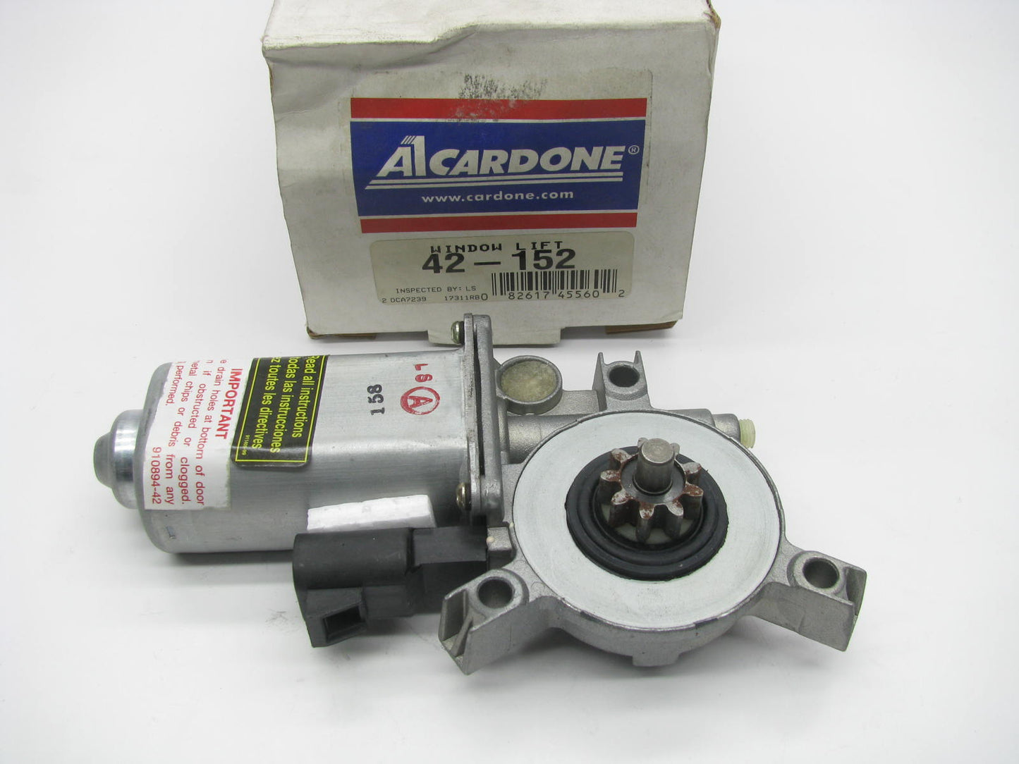 REMAN. Cardone 42-152 Front Power Window Motor