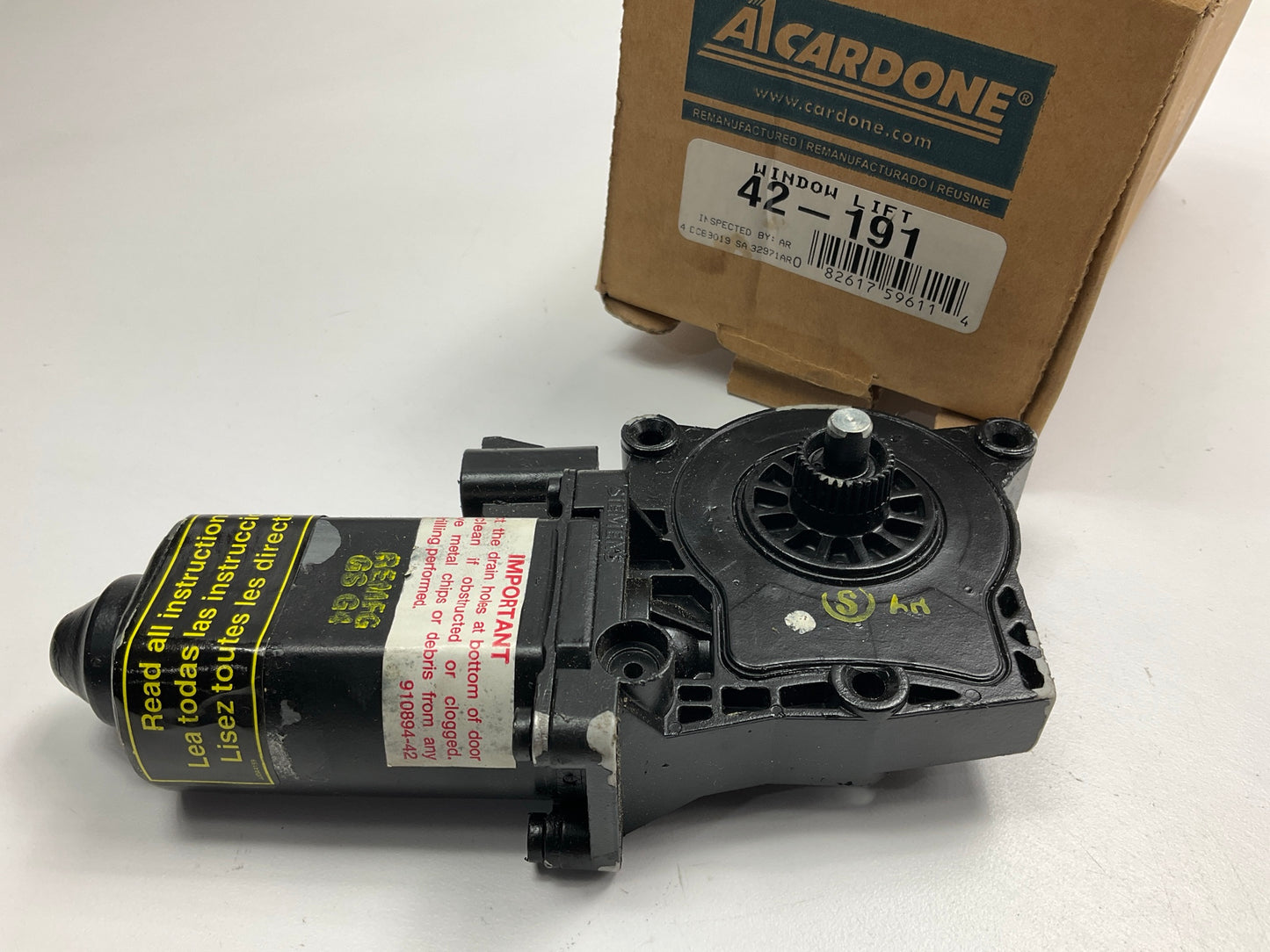REMAN. Cardone 42-191 Rear Left Power Window Motor - 2000-2005 Saturn