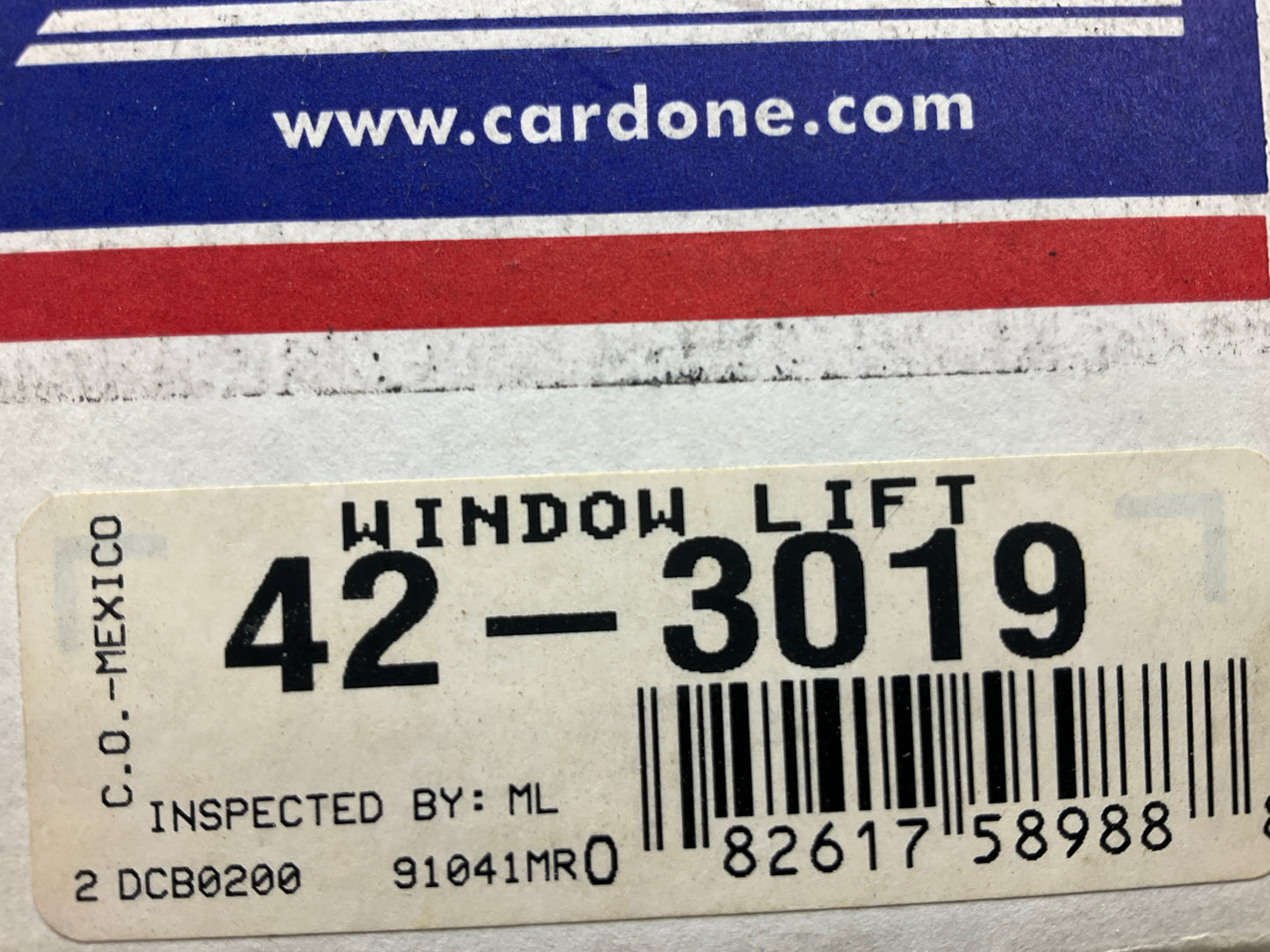 REMAN. Cardone 42-3019 Front Left Power Window Motor For 99-02 Mercury Villager