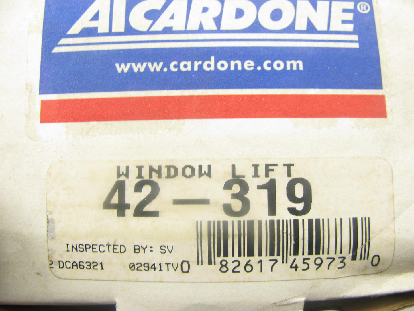 Reman. Cardone 42-319 Power Window Motor - Position: Front Left Drivers Side