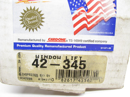 Cardone 42-345 Reman Power Window Motor - Front Left