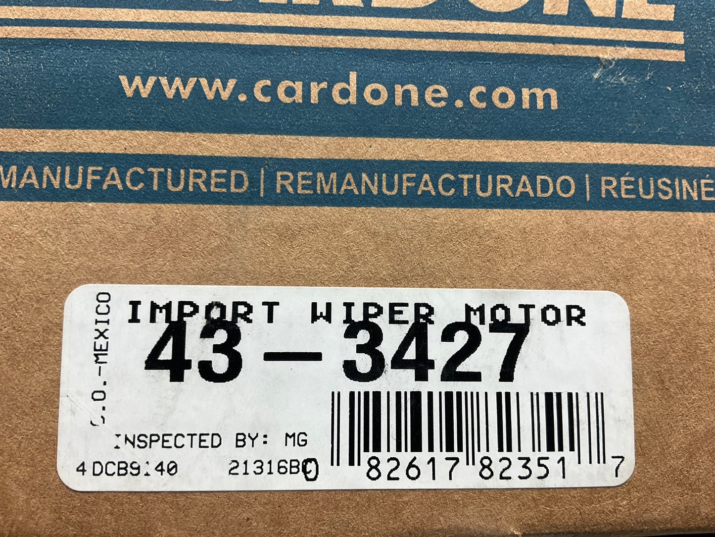 REMAN Cardone 43-3427 OEM Windshield Wiper Motor 06-07 Mercedes-Benz R350, R500