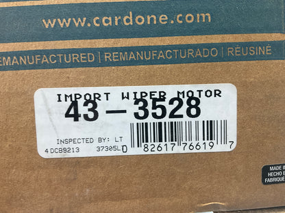 REMAN. Cardone 43-3528 Rear Window Wiper Motor For 2001-2002 Audi S4