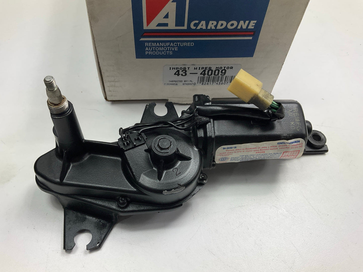 REMAN. Cardone 43-4009 Rear Back Glass Wiper Motor 1984-1985 Honda Accord WAGON