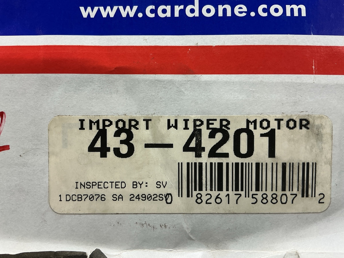 Cardone 43-4201 Front Windshield Wiper Motor 97-02 Mirage, 97-04 Montero Sport