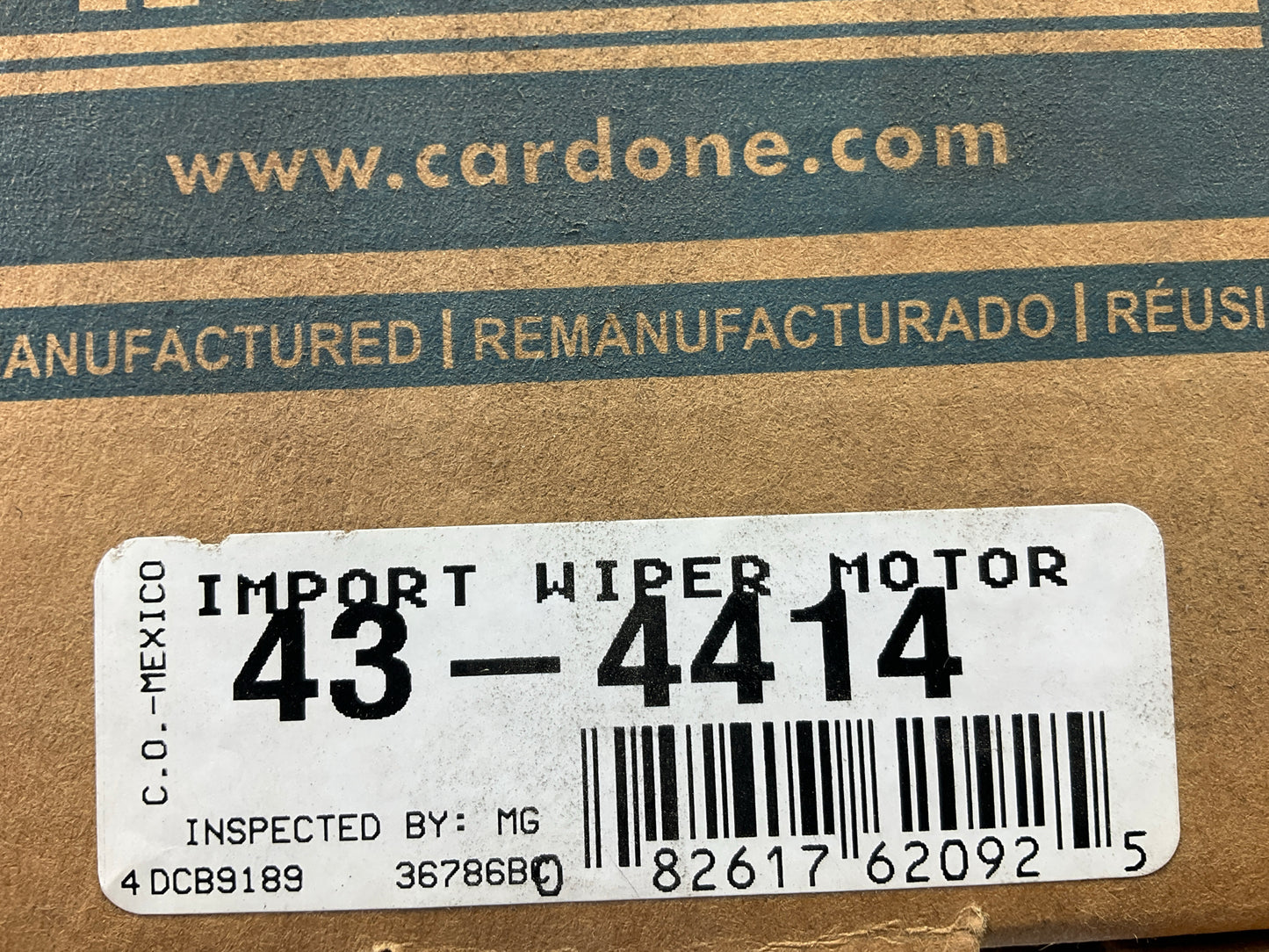 REMAN. Cardone 43-4414 Rear Window Wiper Motor For 2002-2003 Mazda Protege5