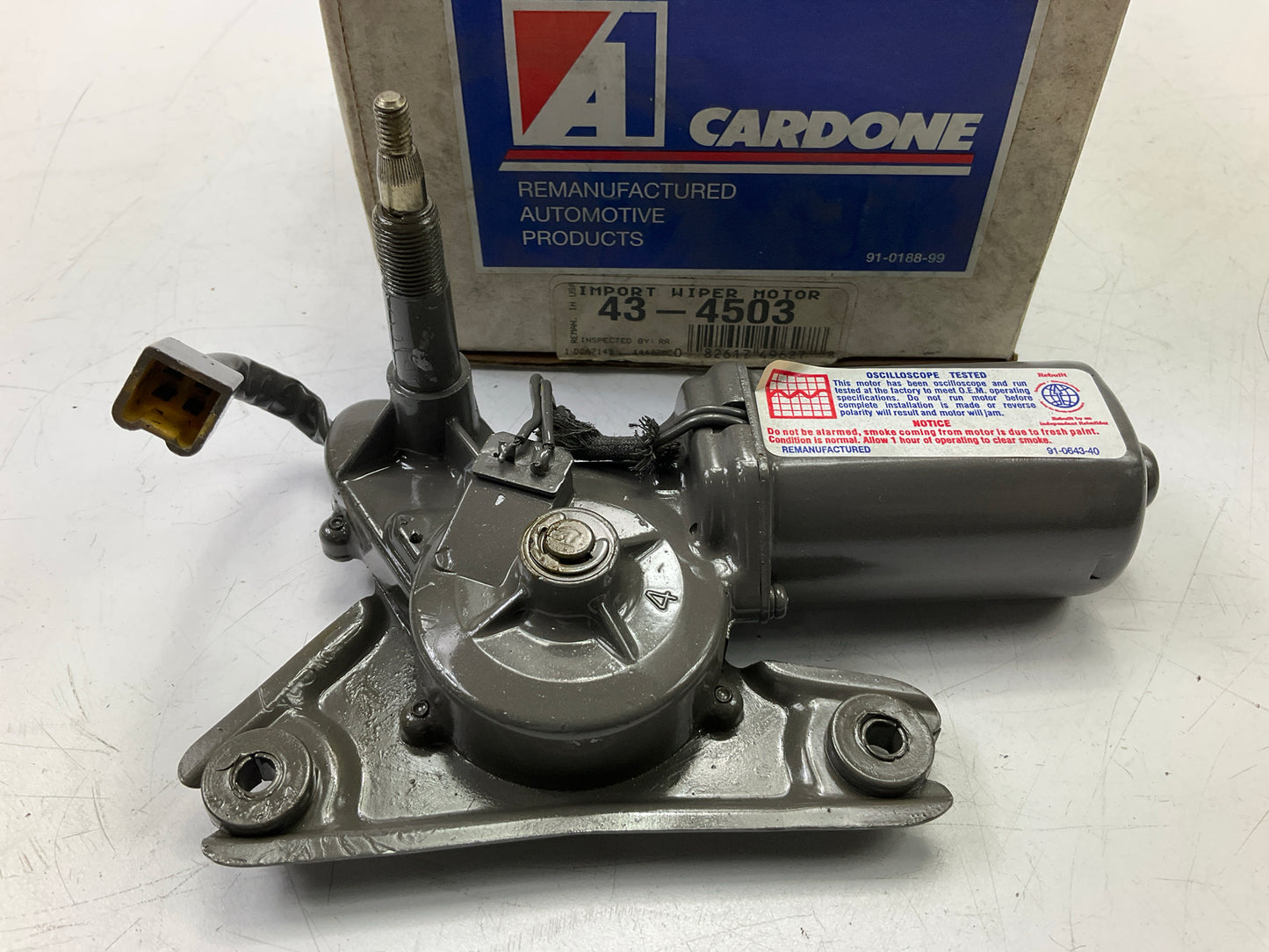 REMAN. Cardone 43-4503 Rear Back Glass Window Wiper Motor For 1985-89 Subaru GL