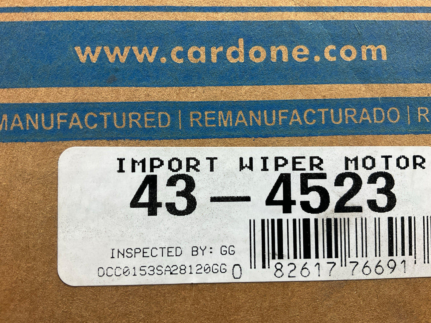 Cardone 43-4523 Rear Window Wiper Motor For 2000-2004 Kia Spectra