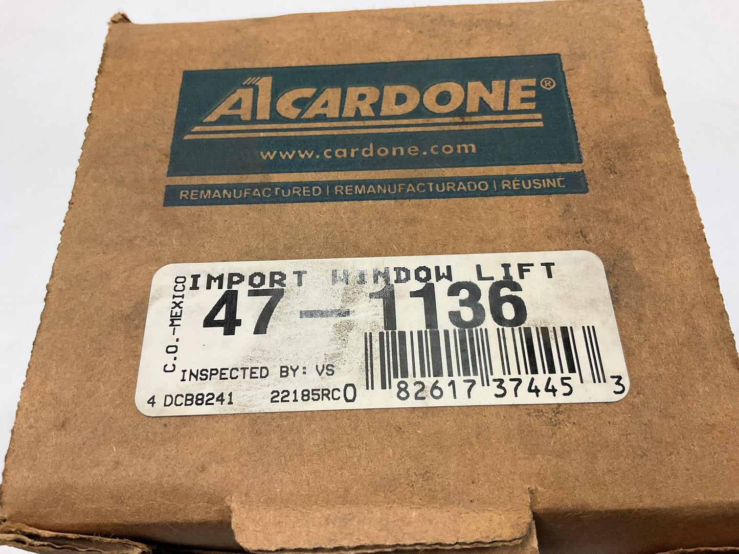 REMAN. Cardone 47-1136 Left Drivers Side Power Window Motor