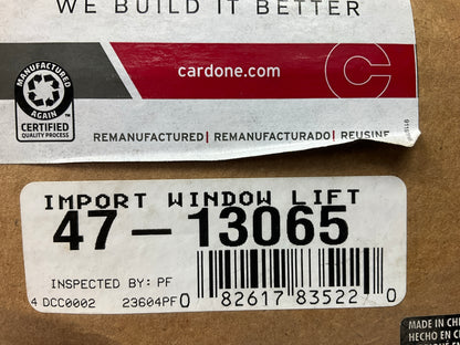 REMAN. Cardone 47-13065 Front Right Power Window Motor For 2008-10 Nissan Altima