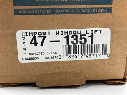 REMAN. Cardone 47-1351 Left Drivers Side Power Window Motor