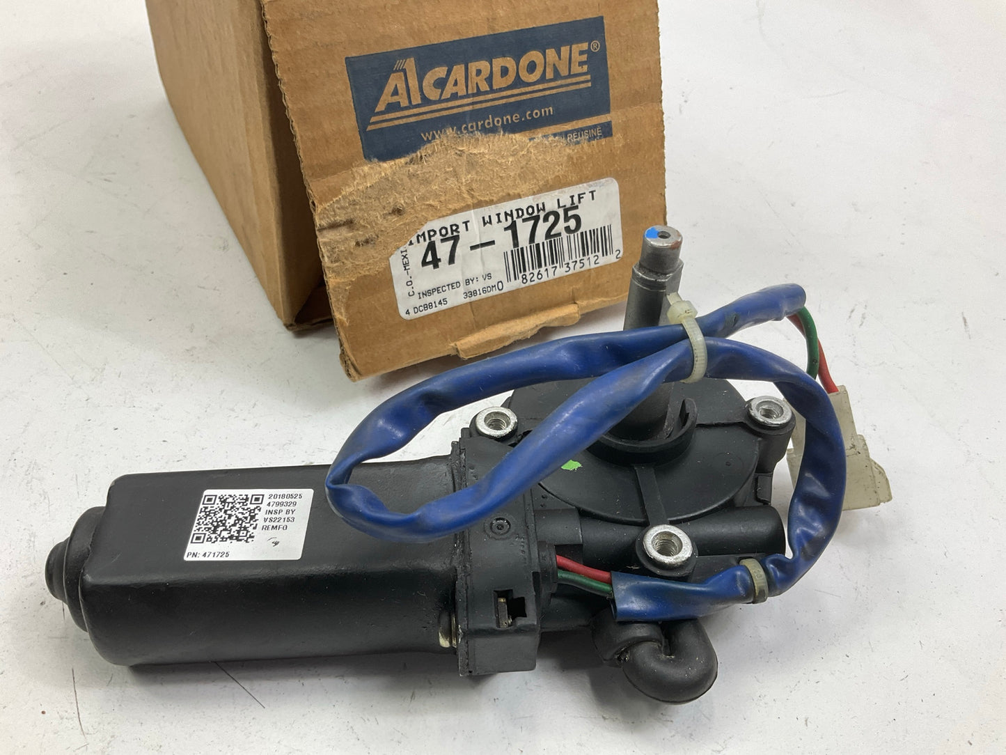 REMAN. Cardone 47-1725 Front Right Power Window Motor