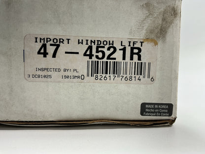 REMAN. Cardone 47-4521R Rear Right Power Window Motor And Regulator Assembly