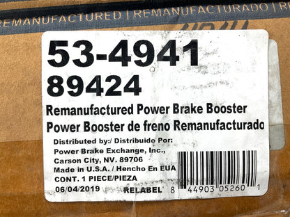 REMAN. Cardone 53-4941 Power Brake Booster For 2007-2016 Toyota Sienna