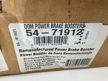 REMAN. Cardone 54-71912 Power Brake Booster (without Traction Control)