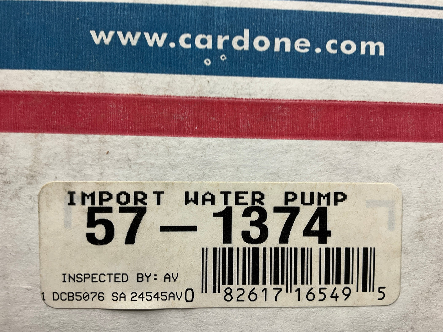 REMAN. Cardone 57-1374 Water Pump For 1989-1995 Mazda MPV, 88-91 Mazda 929 3.0L