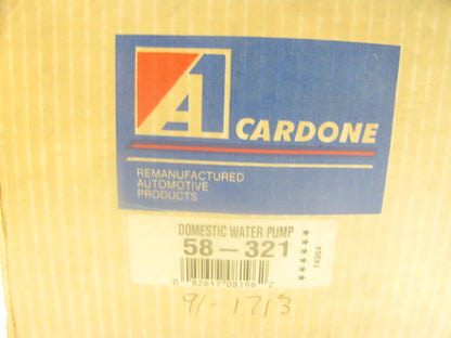 Reman. Cardone 58-321 Water Pump - 1988-1993 Chevy GMC 7.4L 454 V8 Pickup Truck