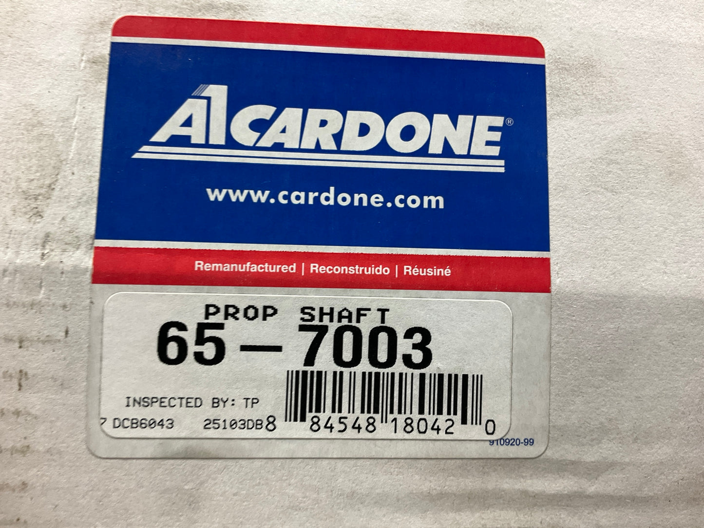 Cardone 65-7003 Rear Driveshaft - 1999-2001 Mercedes-Benz ML430. 02-05 ML500