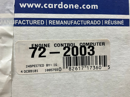 REMAN. Cardone 72-2003 Engine Control Computer Module ECM - 1988 Accord 2.2L FED