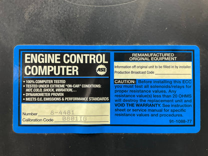 REMAN. Cardone 78-4481 Engine Computer Module ECM ECU 1984-1987 Ford 300 4.9L I6