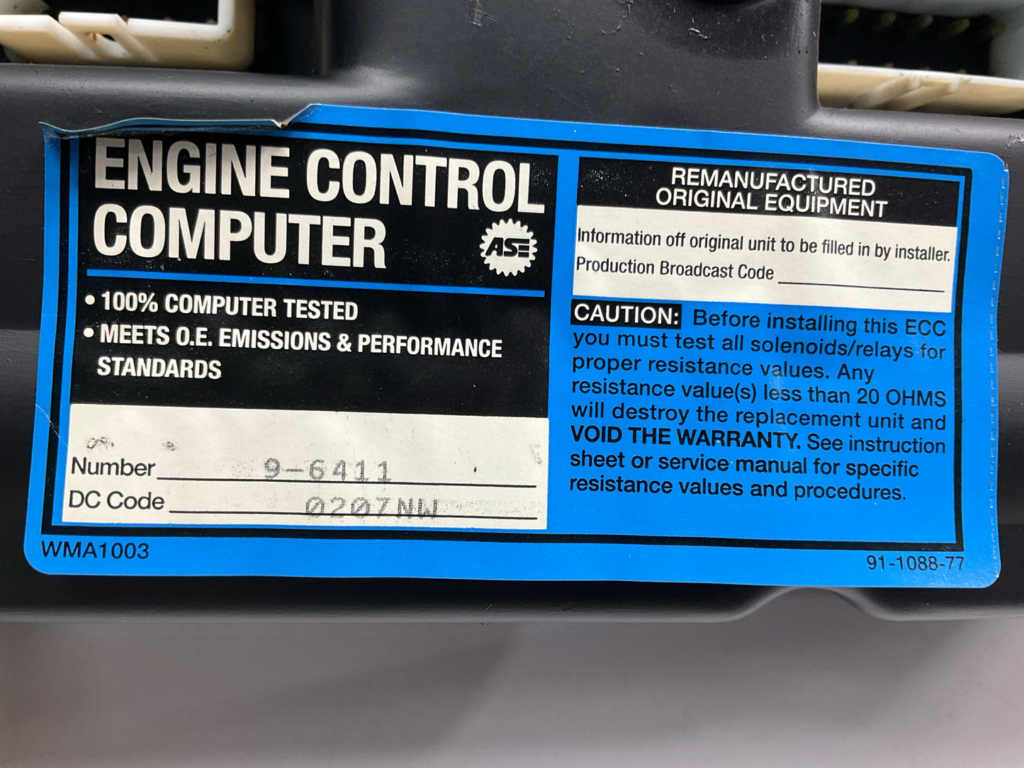 REMAN Cardone 79-6411 Engine Control Computer Module ECM 85-86 Omni Horizon 1.6L