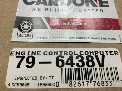REMAN. Cardone 79-6438V Engine Control Module ECM For 1999 Chrysler Cirrus 2.5L