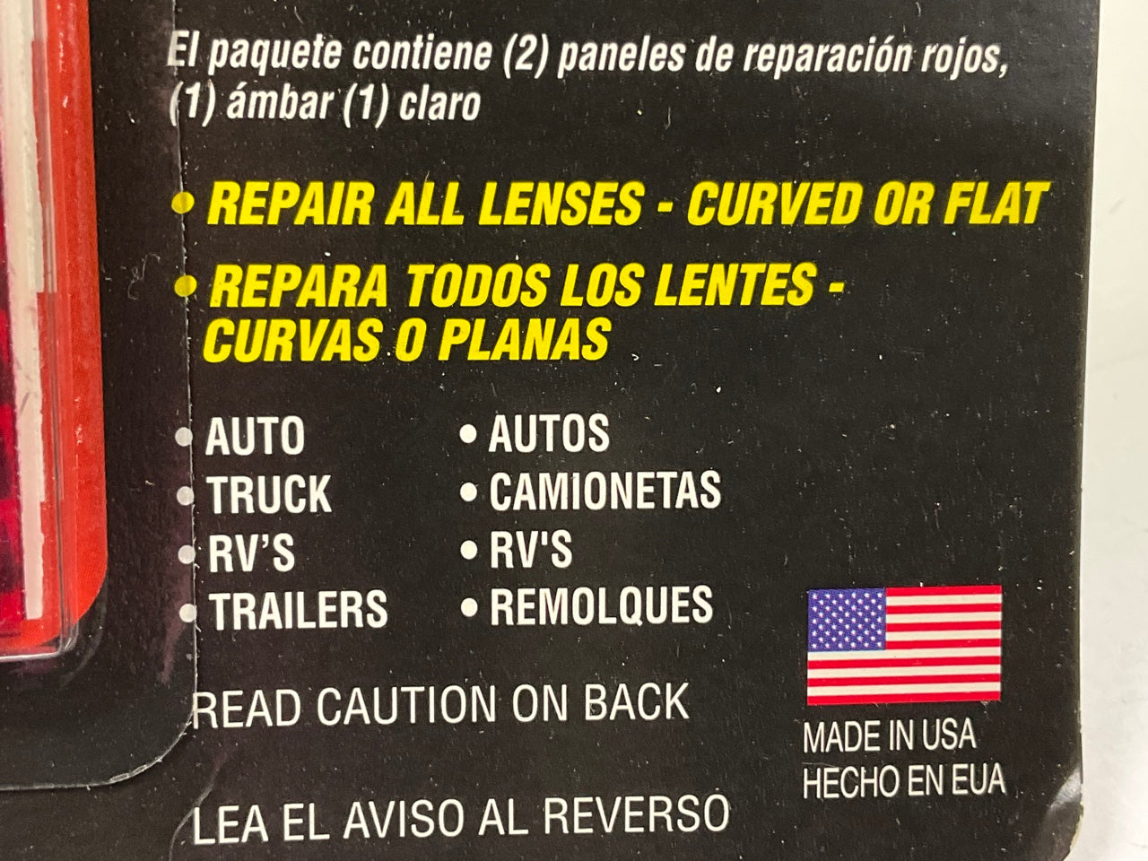 CarGo 19456 Tail Light Tail Lamp Lens Repair Kit: Amber, Clear & Red Patches
