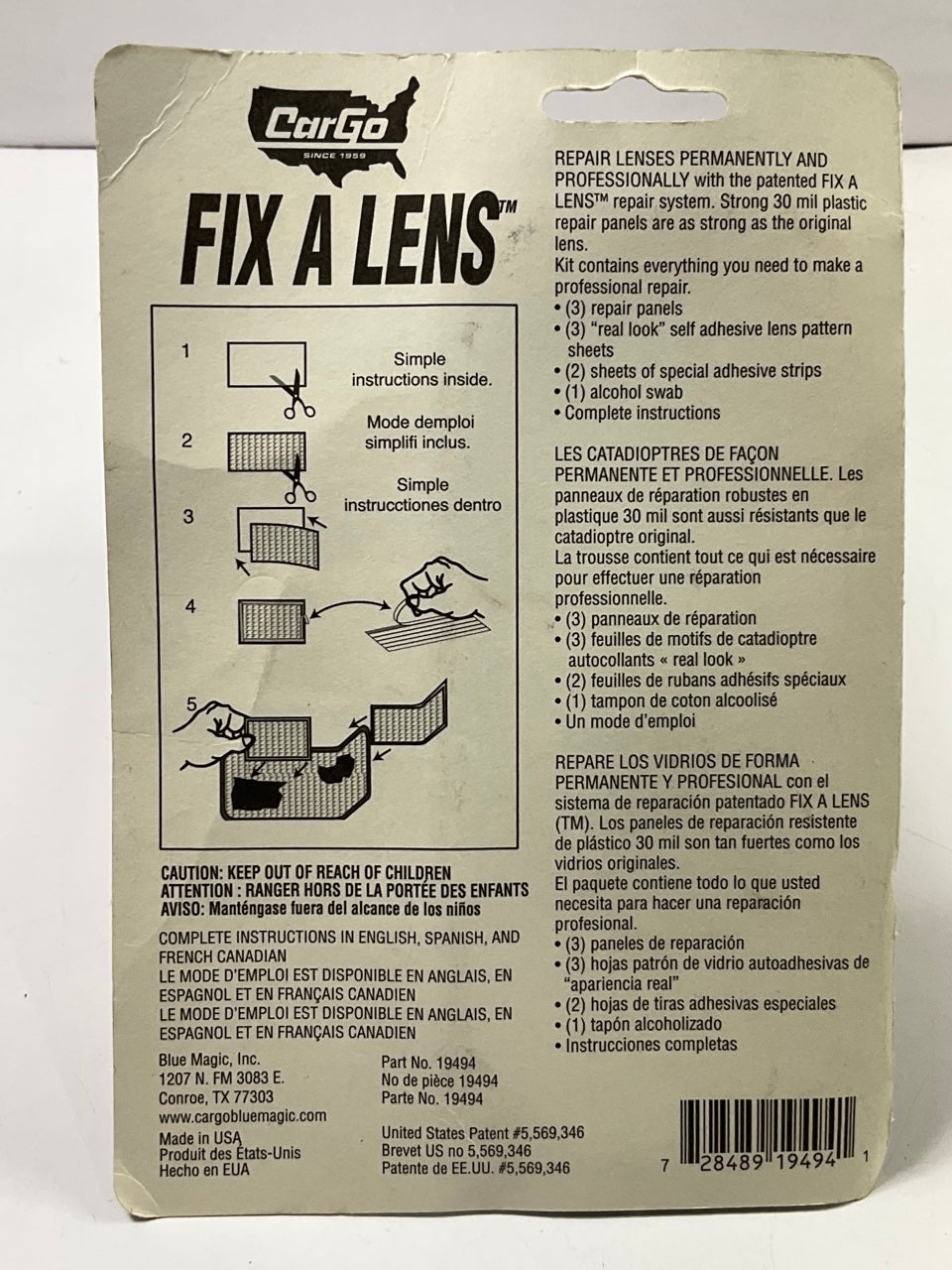 Cargo 19494 RED Tail Light Lamp Lens Repair Tape - Works On Flat Or Curved Lens