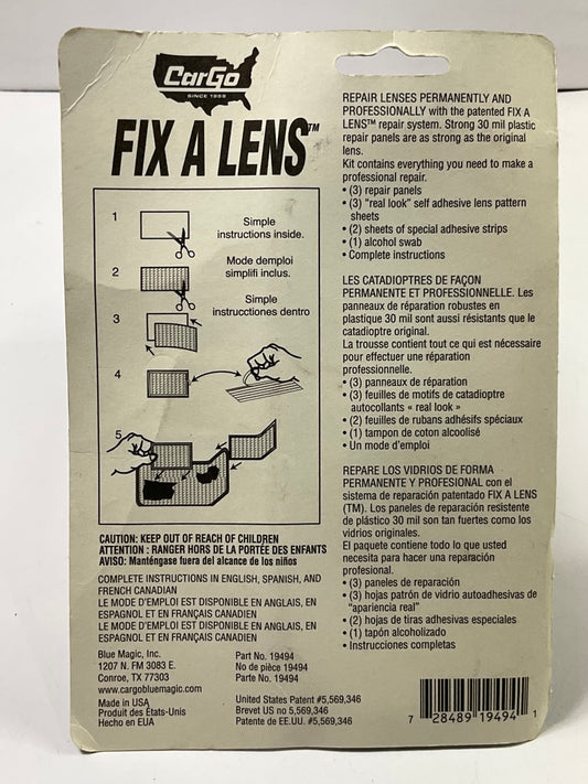 Cargo 19494 RED Tail Light Lamp Lens Repair Tape - Works On Flat Or Curved Lens