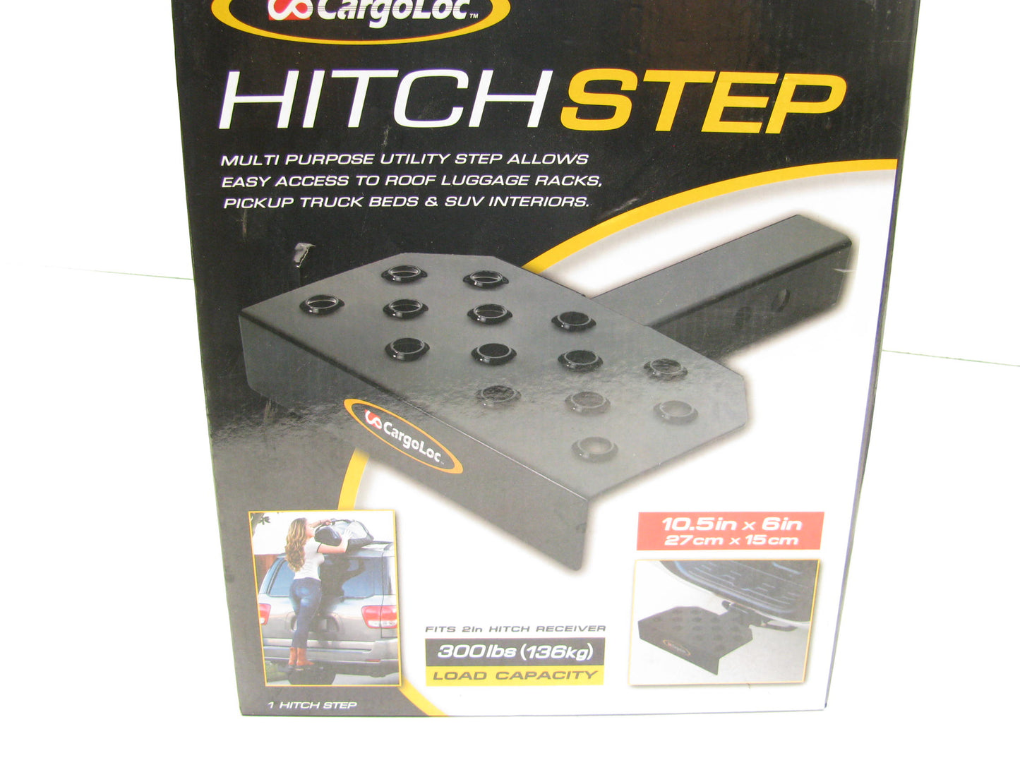 New CargoLoc Hitch Step For 2'' Hitch Receiver 300lbs Load Capacity 10.5'' X 6''