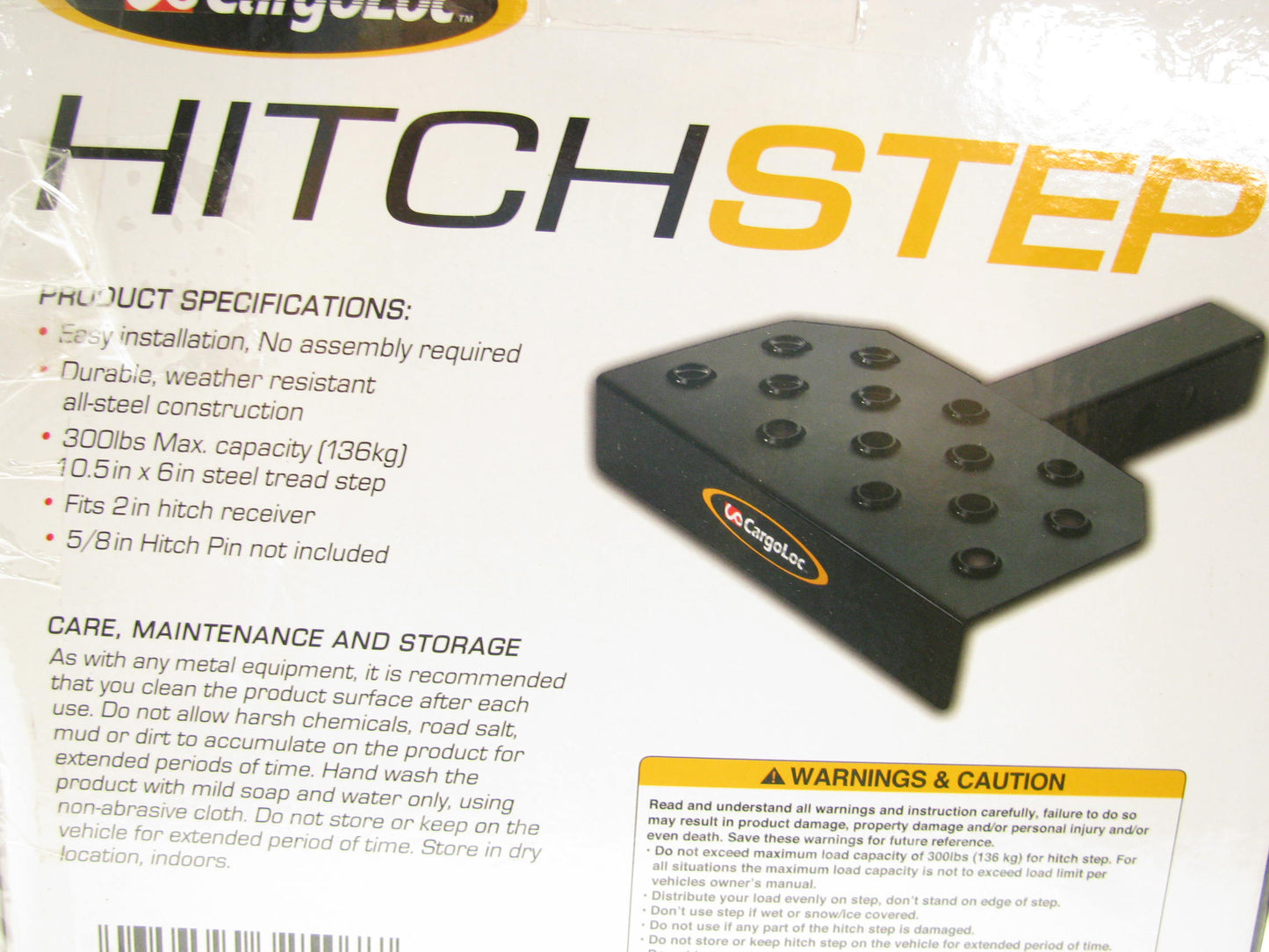 CargoLoc 32507 Hitch Step Pad For 2'' Hitch Receiver 300lbs Capacity 10.5'' X 6''