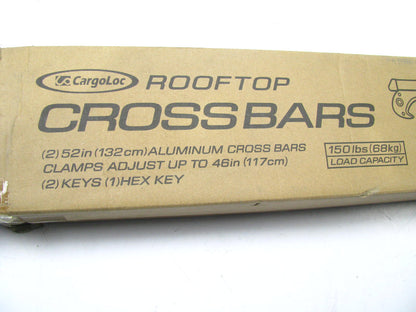 CargoLoc 2-Piece 52'' Aluminum Roof Top Cross Bar Set, Maximum 46'' Gap