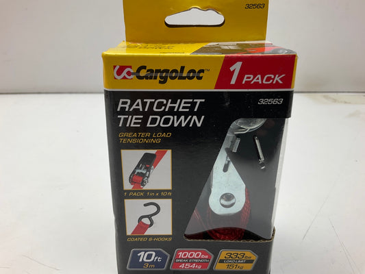 Cargoloc 32563 Ratchet Tie Down Strap - 10' X 1000lbs S-Hook