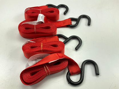 4 Pack - Cargoloc 32565 10' S-Hook Ratchet Tie Down Straps LOAD LIMIT 333lbs