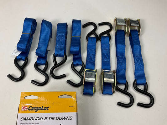 4 / Pack - CargoLoc 42459 6 Feet Cambuckle Tie Down Straps, 300 Lbs Limit